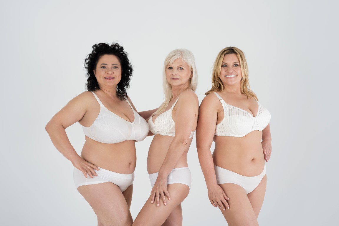 Portrait of women in underwear